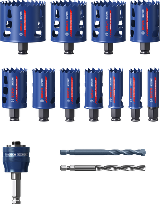 Bosch EXPERT 多材料孔锯套装，14 件。.